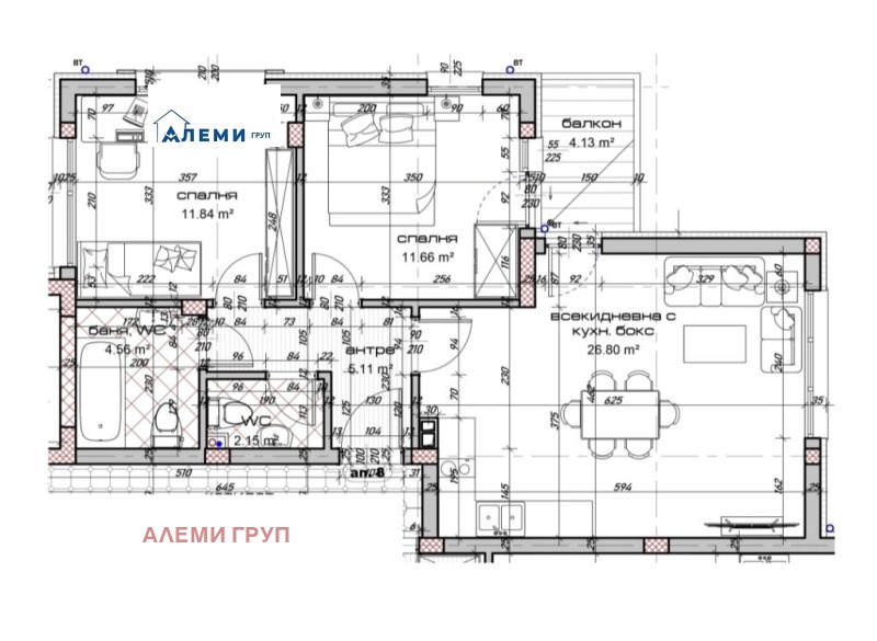 Продава 3-СТАЕН, гр. Варна, Виница, снимка 2 - Aпартаменти - 49180822