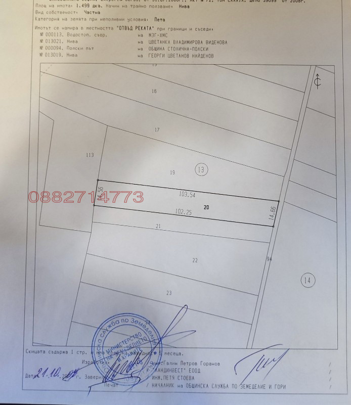 In vendita  Complotto Sofia , Kubratovo , 1499 mq | 48814071