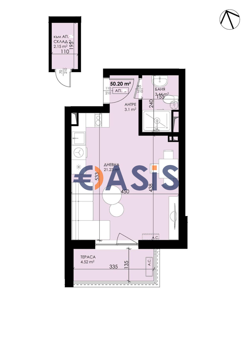 Продава 1-СТАЕН, гр. Созопол, област Бургас, снимка 2 - Апартаменти - 54035961