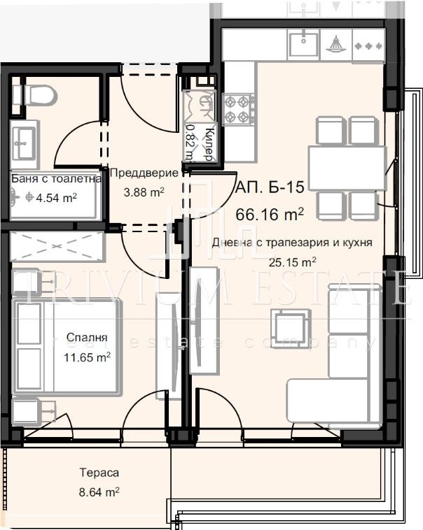 Продава 2-СТАЕН, гр. Пловдив, Остромила, снимка 4 - Апартаменти - 55109205