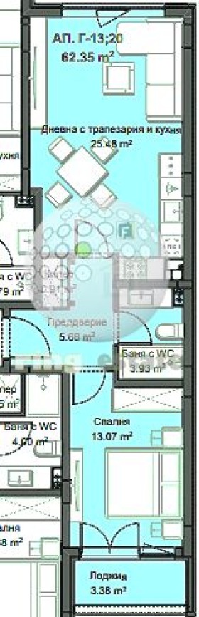 Myytävänä  1 makuuhuone Plovdiv , Hristo Smirnenski , 79 neliömetriä | 71155912 - kuva [11]