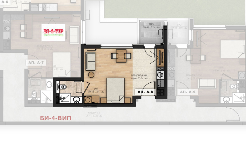 Myytävänä  Studio Sofia , Mladost 1A , 47 neliömetriä | 75111845 - kuva [3]