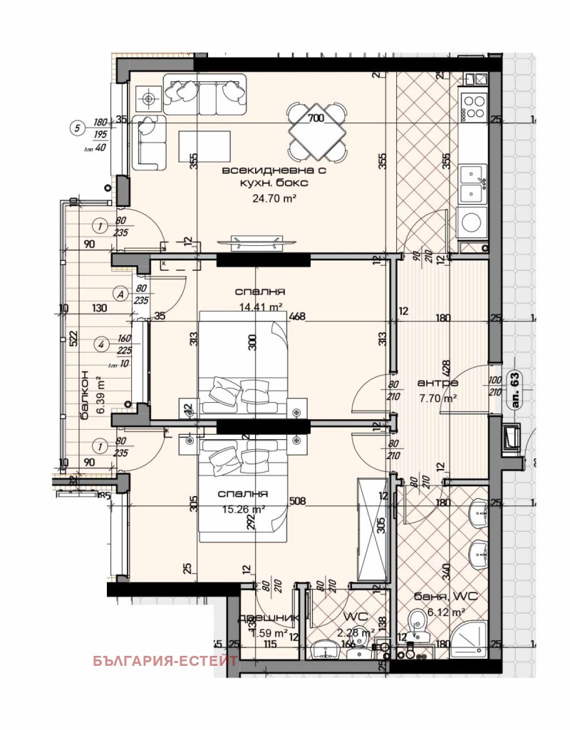 Продава 3-СТАЕН в град Варна, Младост 1 - 110 кв.м / 165 900 € » 324 472.20 лв., БЪЛГАРИЯ-ЕСТЕЙТ