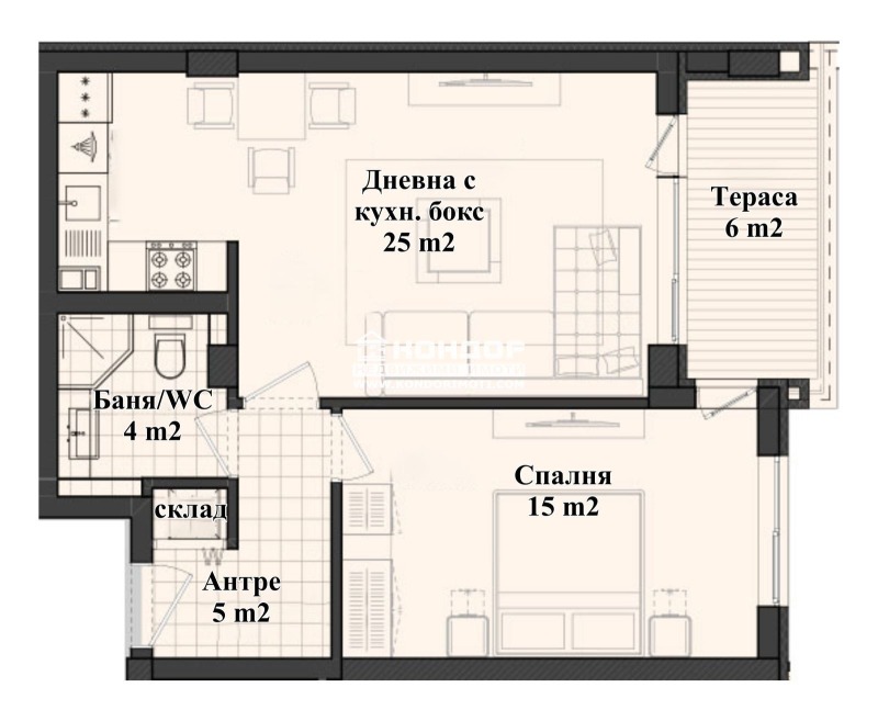 For Sale  1 bedroom Plovdiv , Karshiyaka , 77 sq.m | 80915132 - image [4]