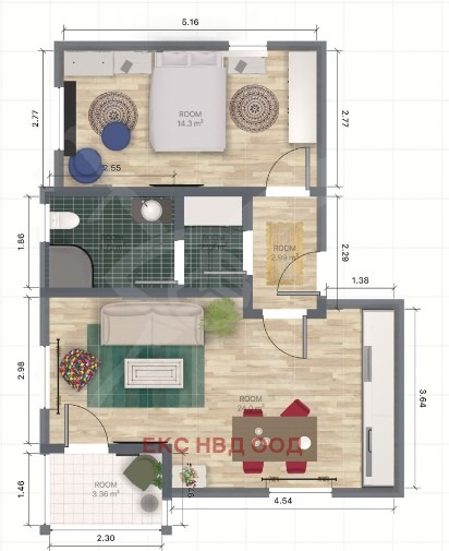 Продава 2-СТАЕН, гр. Пловдив, Беломорски, снимка 11 - Aпартаменти - 47216521