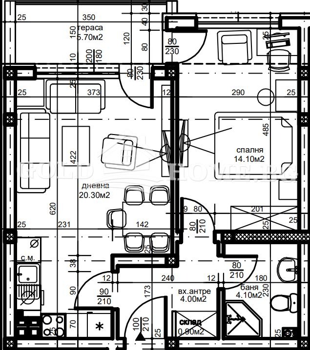Satılık  1 yatak odası Plovdiv , Ostromila , 65 metrekare | 89600257 - görüntü [6]