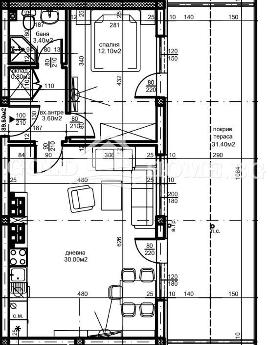 Satılık  1 yatak odası Plovdiv , Ostromila , 65 metrekare | 89600257 - görüntü [4]