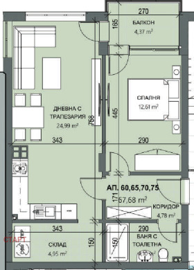 Продава 2-стаен град Стара Загора Самара 3 - [1] 