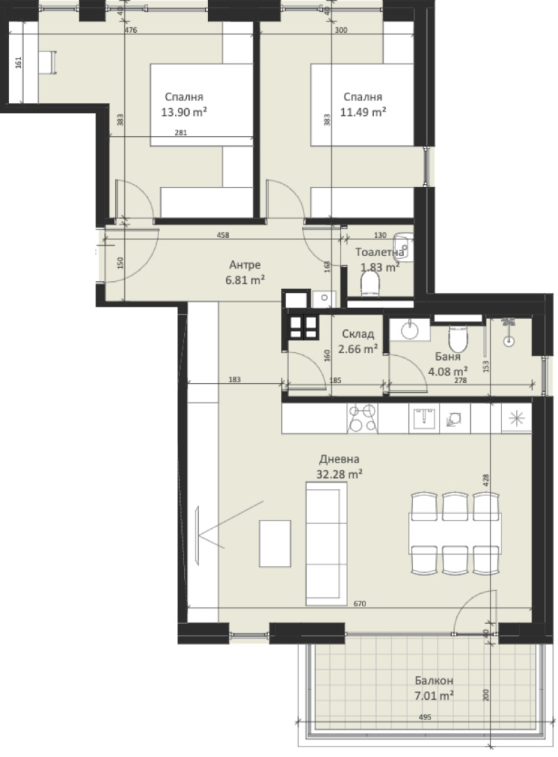 Продава 3-СТАЕН, гр. София, Малинова долина, снимка 7 - Aпартаменти - 49587336