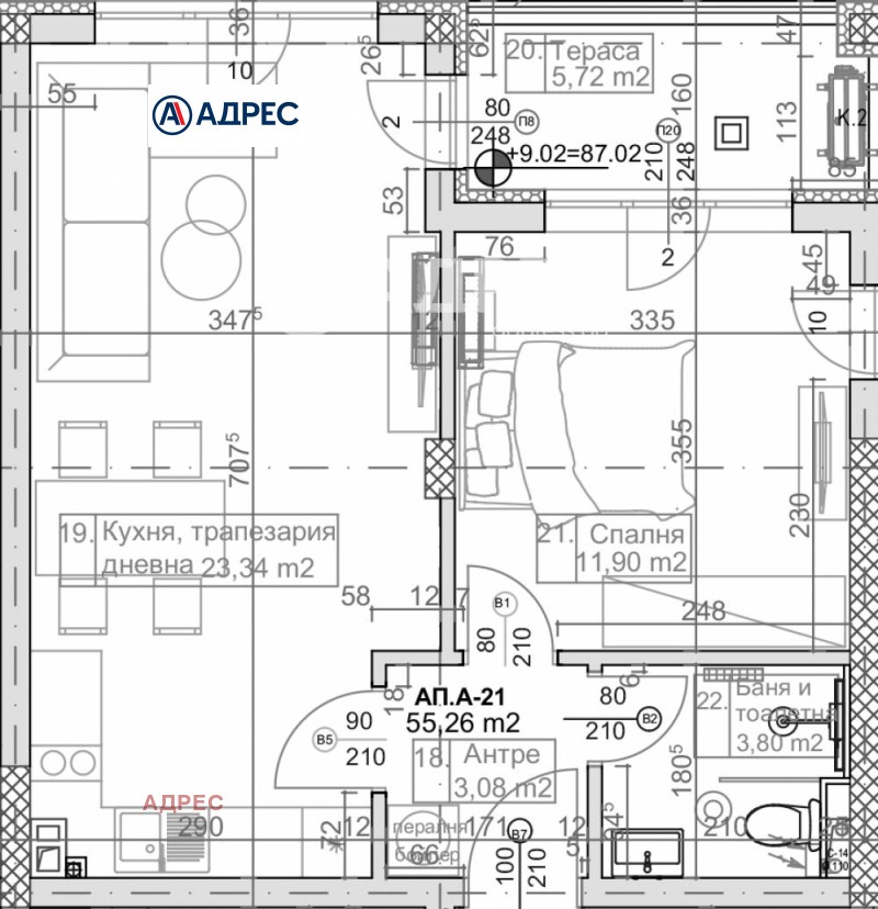 Продава 2-СТАЕН, гр. Варна, к.к. Слънчев ден, снимка 2 - Aпартаменти - 49128375