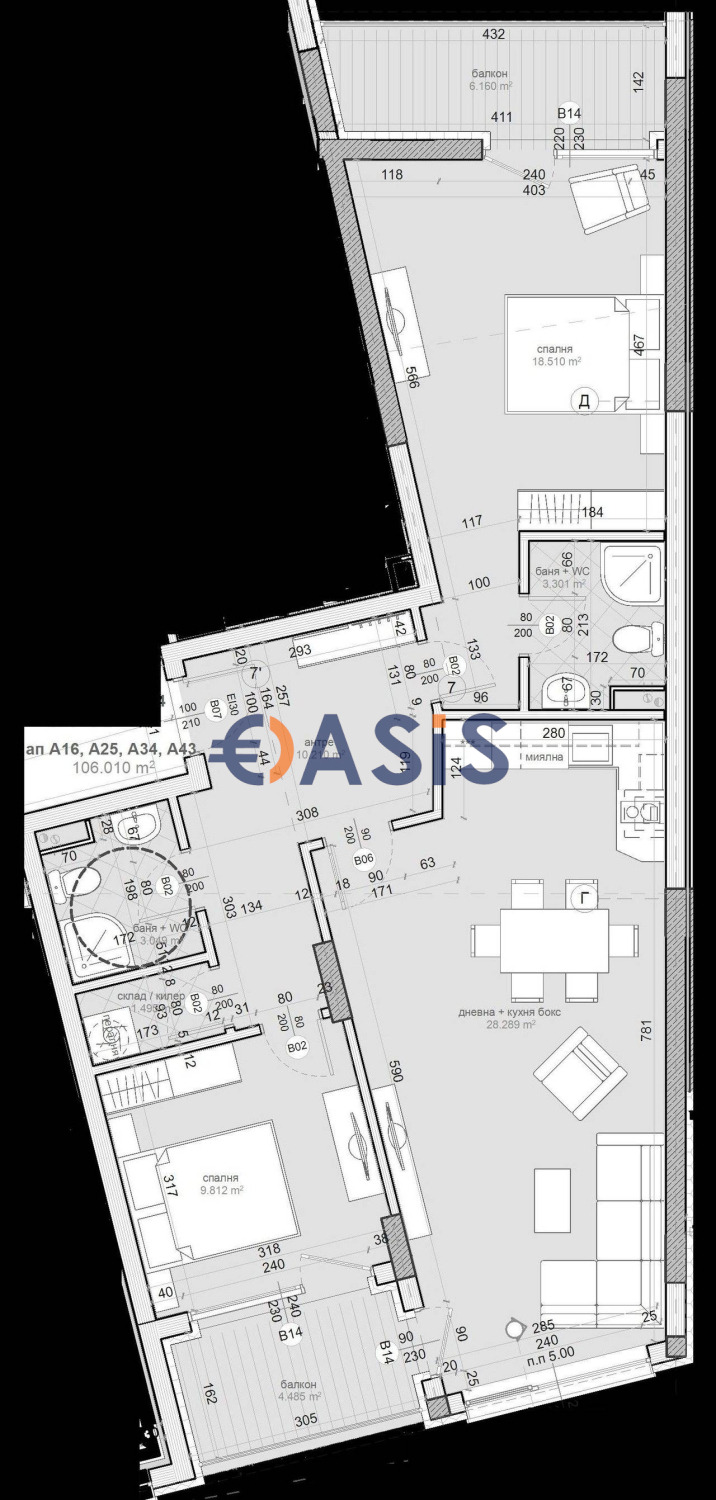Продава 3-СТАЕН, гр. Бургас, Център, снимка 4 - Апартаменти - 54923038