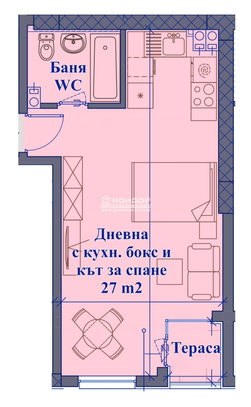 Na prodej  Studio Plovdiv , Centar , 49 m2 | 23239461 - obraz [11]