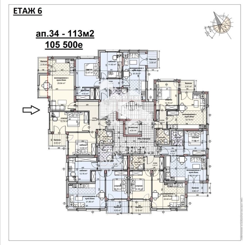 Продава 3-СТАЕН, гр. Варна, Владислав Варненчик 1, снимка 2 - Aпартаменти - 48014649