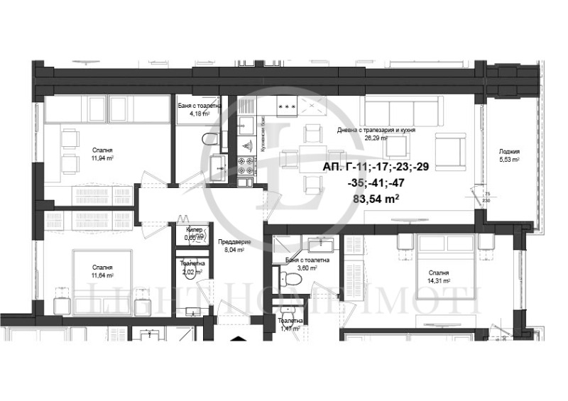 À venda  2 quartos Plovdiv , Gagarin , 95 m² | 60312725 - imagem [4]