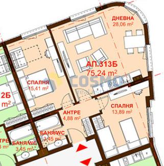 Продава 3-СТАЕН, гр. Бургас, Сарафово, снимка 3 - Апартаменти - 56099111