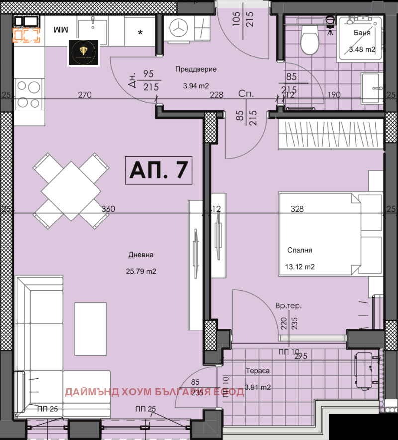 Продава  2-стаен град Пловдив , Гагарин , 70 кв.м | 53182417 - изображение [2]