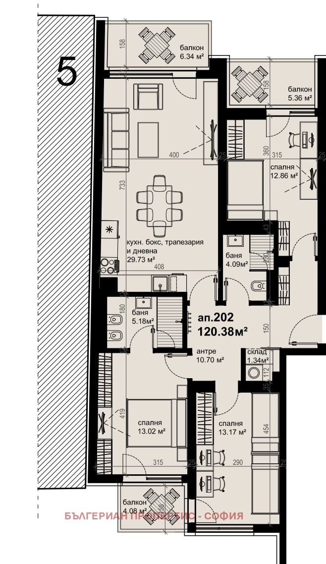 Продава 4-СТАЕН, гр. София, Зона Б-5, снимка 1 - Aпартаменти - 49095130