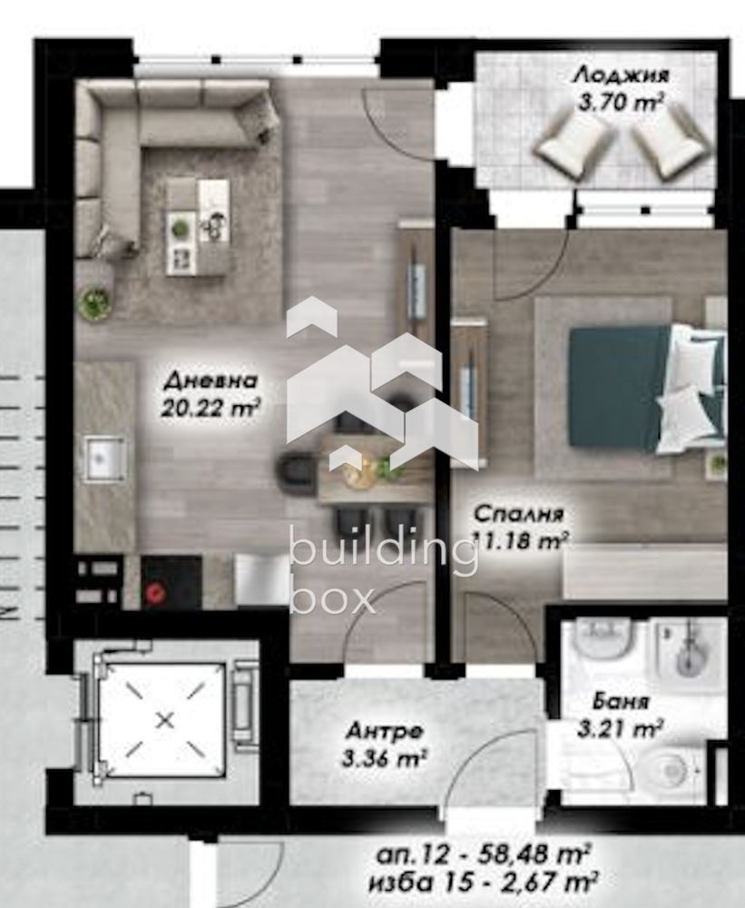Продава 2-СТАЕН, гр. Пловдив, Остромила, снимка 3 - Апартаменти - 54290609