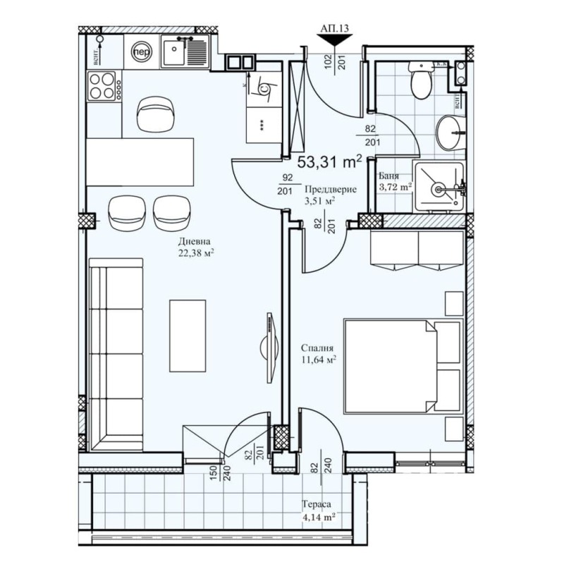 Продава  2-стаен град Пловдив , Прослав , 58 кв.м | 83058926