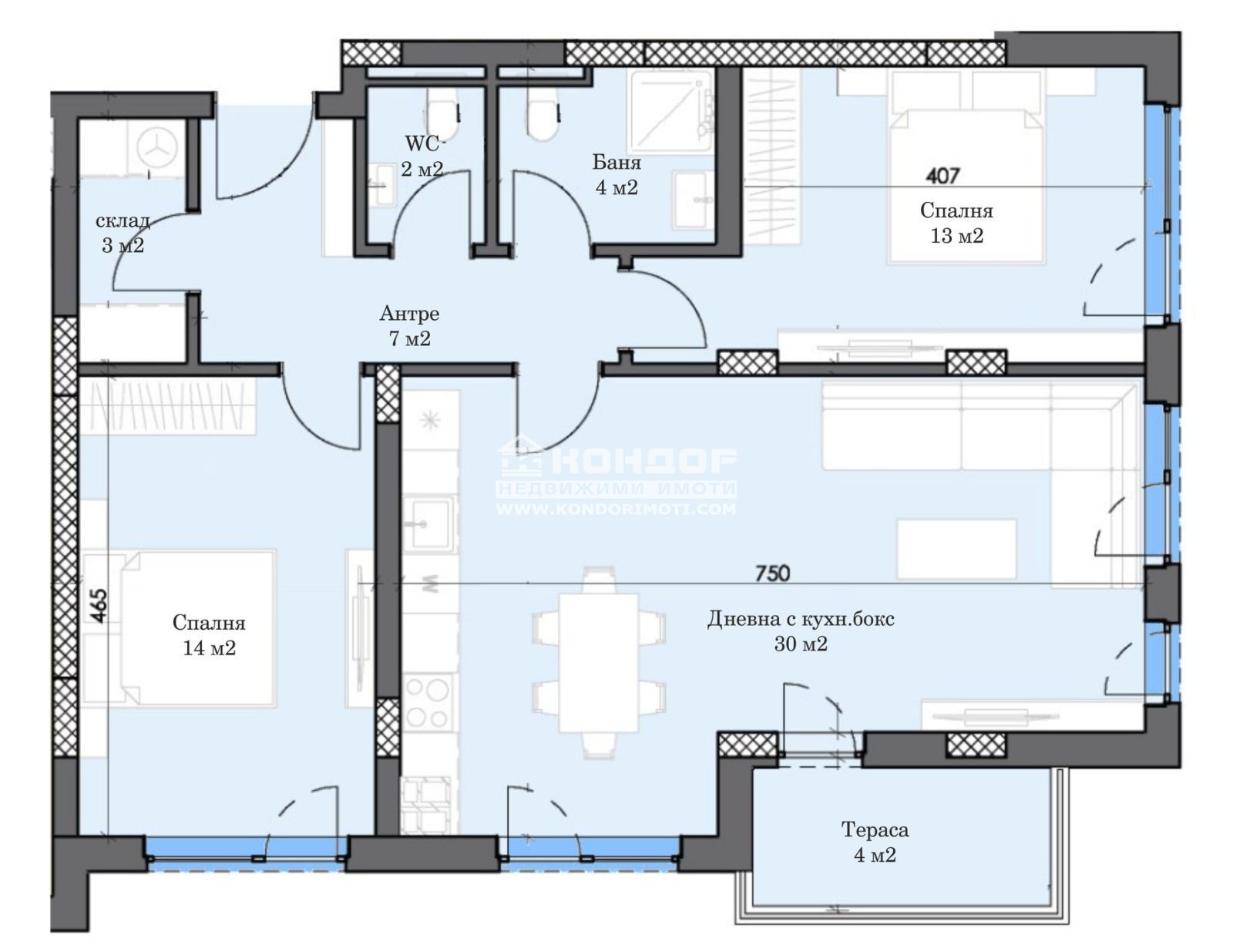 Продава 3-СТАЕН, гр. Пловдив, Тракия, снимка 2 - Апартаменти - 50021812