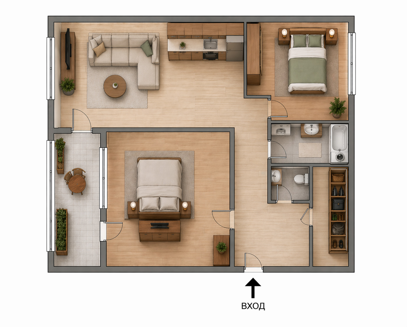 Продава 3-СТАЕН, гр. Велико Търново, Зона Б, снимка 10 - Апартаменти - 54298717