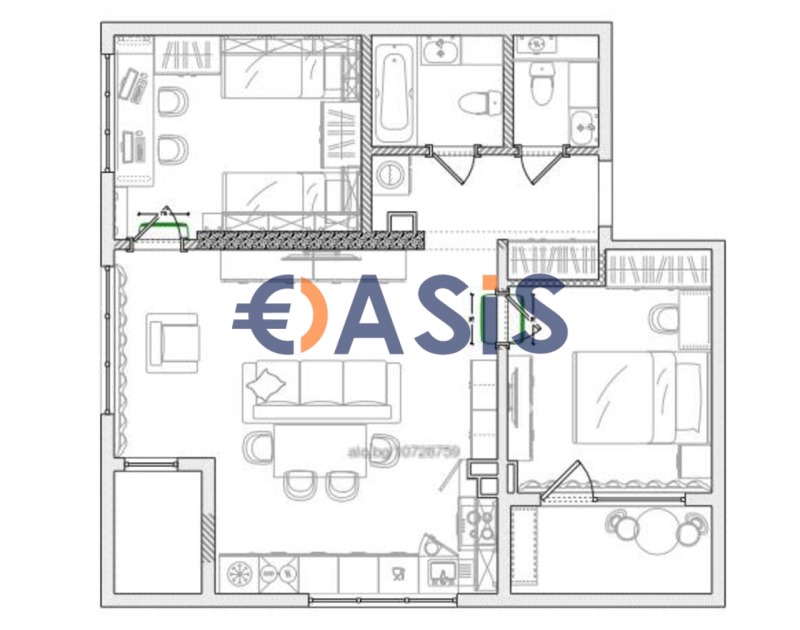 Продава 3-СТАЕН, гр. Бургас, Център, снимка 9 - Апартаменти - 52840184