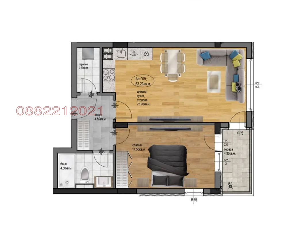 Продава 2-СТАЕН, гр. Пловдив, Остромила, снимка 10 - Апартаменти - 54645282