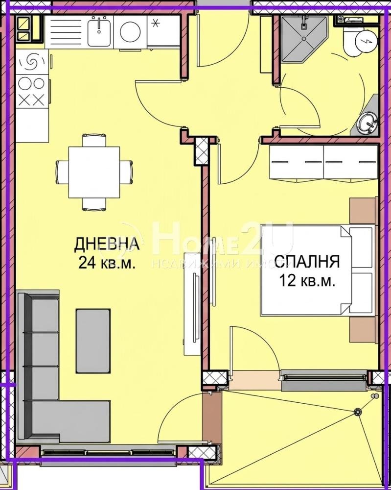 Продава 2-СТАЕН, гр. Варна, Базар Левски, снимка 3 - Апартаменти - 55627808