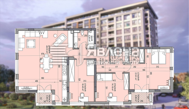 Продава МНОГОСТАЕН, град Пловдив, Гагарин • 228900 € / 447689.49 лв. • 46863422 1