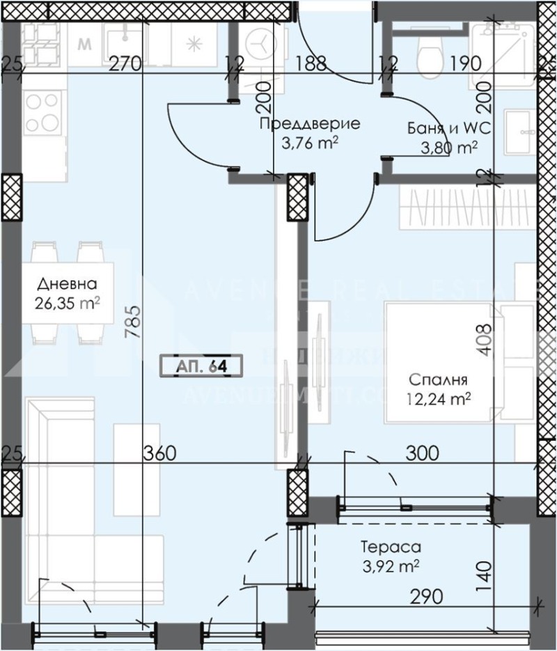 De vânzare  1 dormitor Plovdiv , Traciia , 68 mp | 71384202 - imagine [2]