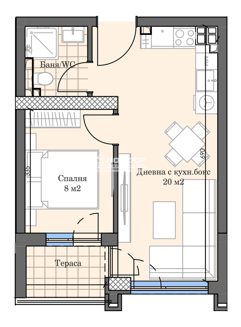 Продава 2-СТАЕН, гр. Пловдив, Кършияка, снимка 2 - Aпартаменти - 49373771