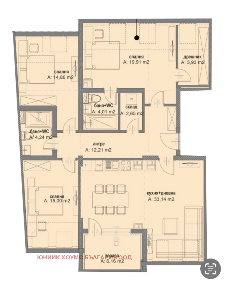Till salu  3 sovrum Sofia , Ovtja kupel , 156 kvm | 43703022 - bild [7]