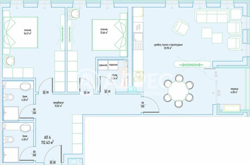De vânzare  2 dormitoare Sofia , Malinova dolina , 133 mp | 95259375 - imagine [4]