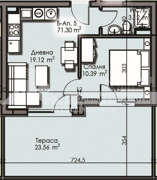 Till salu  1 sovrum Burgas , Izgrev , 72 kvm | 78264088 - bild [2]
