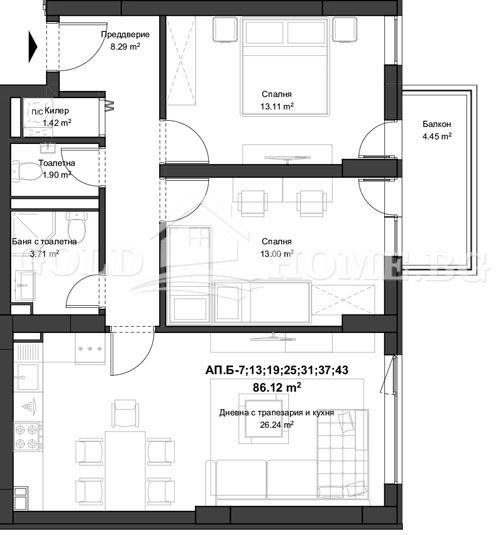 De vânzare  2 dormitoare Plovdiv , Ciuciuc Parij , 95 mp | 30372206 - imagine [6]