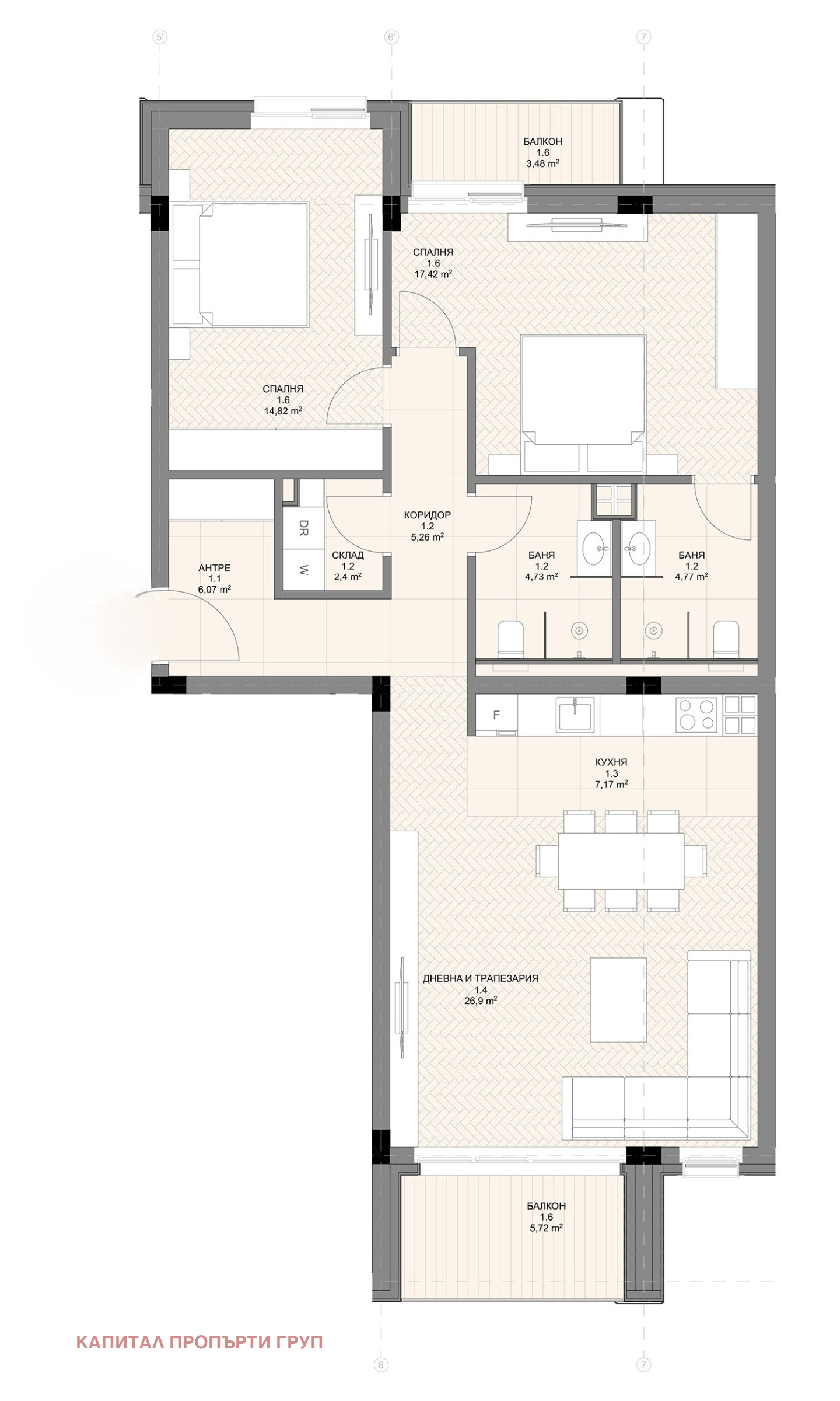 Продава 3-СТАЕН, гр. София, Овча купел