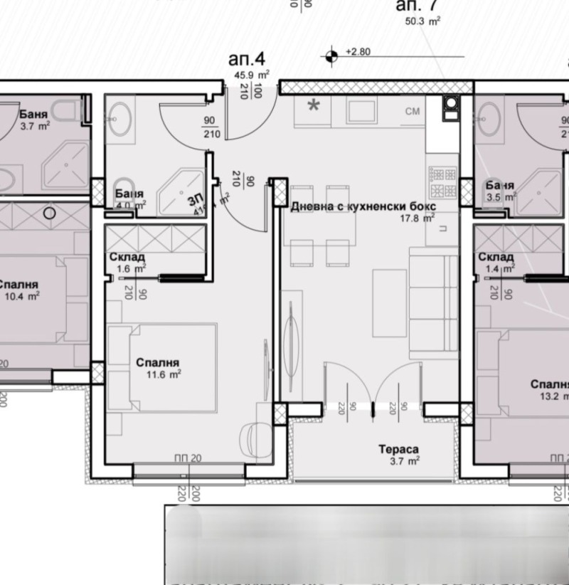 Na prodej  1 ložnice Kardžali , Vazroždenci , 54 m2 | 52378261 - obraz [5]