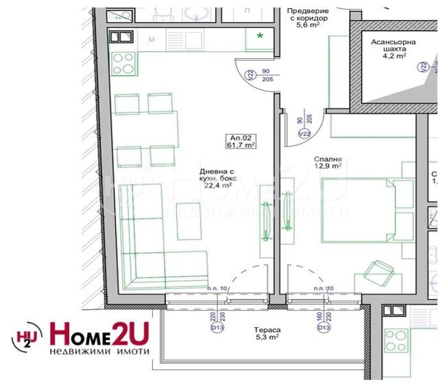 Myytävänä  1 makuuhuone Burgasin alue , Pomorie , 67 neliömetriä | 24544769 - kuva [6]