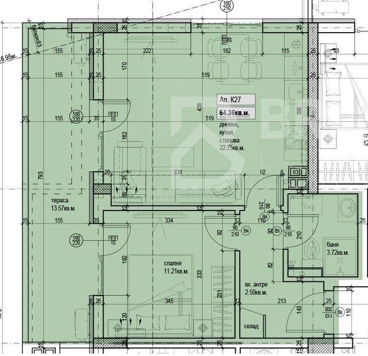 Продава 2-СТАЕН, гр. Пловдив, Христо Смирненски, снимка 4 - Апартаменти - 54026848
