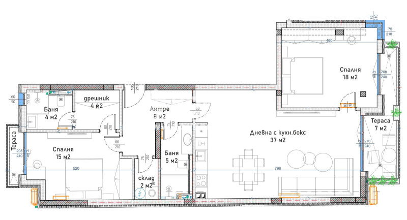 Продава 3-СТАЕН, гр. Пловдив, Кючук Париж, снимка 4 - Апартаменти - 53562139