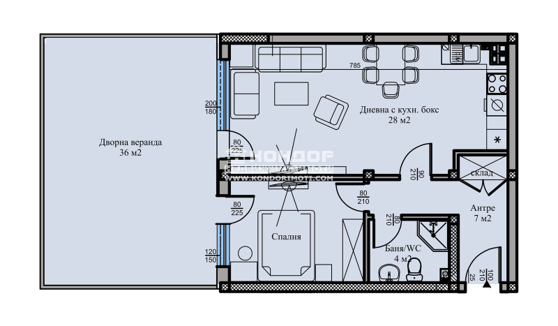 De vânzare  1 dormitor Plovdiv , Vâstaniciesci , 98 mp | 83782310 - imagine [3]