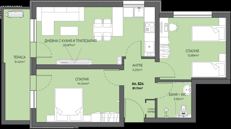 Продава 3-СТАЕН, гр. Пловдив, Остромила, снимка 10 - Aпартаменти - 48238084