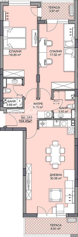Na prodej  2 ložnice Plovdiv , Gagarin , 99 m2 | 48616211 - obraz [9]