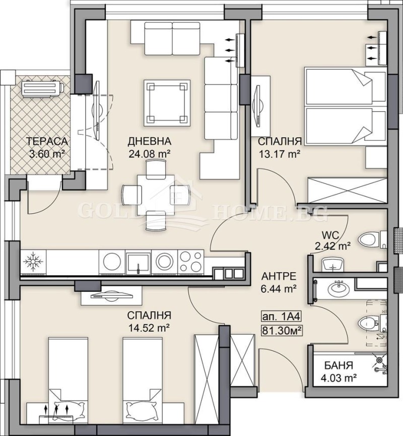 Na prodej  2 ložnice Plovdiv , Gagarin , 99 m2 | 48616211 - obraz [3]