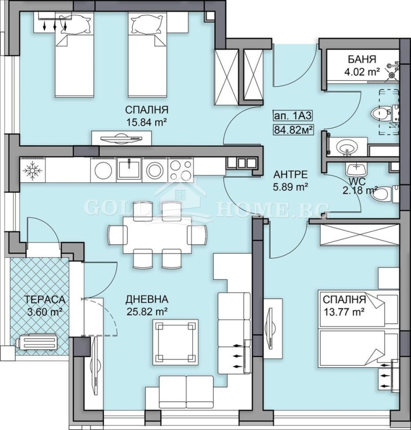 Na prodej  2 ložnice Plovdiv , Gagarin , 99 m2 | 48616211 - obraz [2]