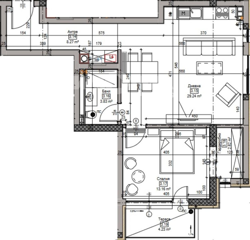 Na sprzedaż  1 sypialnia Sofia , Chladilnika , 92 mkw | 58038986 - obraz [4]