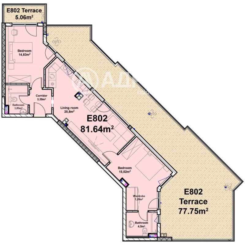 Продава 3-СТАЕН, гр. София, Полигона, снимка 4 - Апартаменти - 53365809