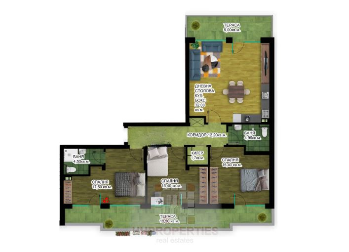 Продаја  3 спаваће собе Пловдив , Христо Смирненски , 175 м2 | 87469003 - слика [3]