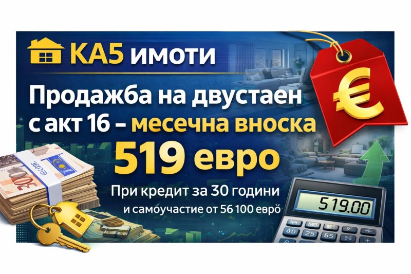Продава 2-СТАЕН в град София, Бъкстон - 60 кв.м / 187 500 € » 366 718.13 лв., КА5 ИМОТИ ЕООД