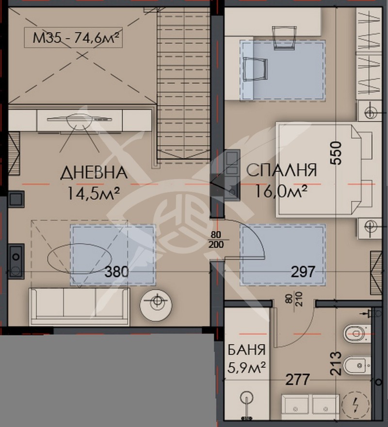 На продаж  1 спальня Варна , Виница , 123 кв.м | 80106081 - зображення [2]